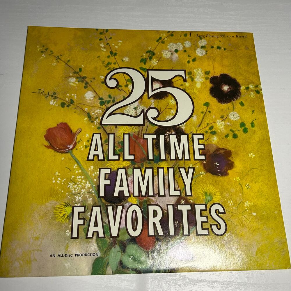 25 All Time Family Favorites Vintage Vinyl Album 1960s